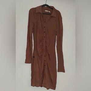 Abercrombie & Fitch Brown Long Sleeve Dress
